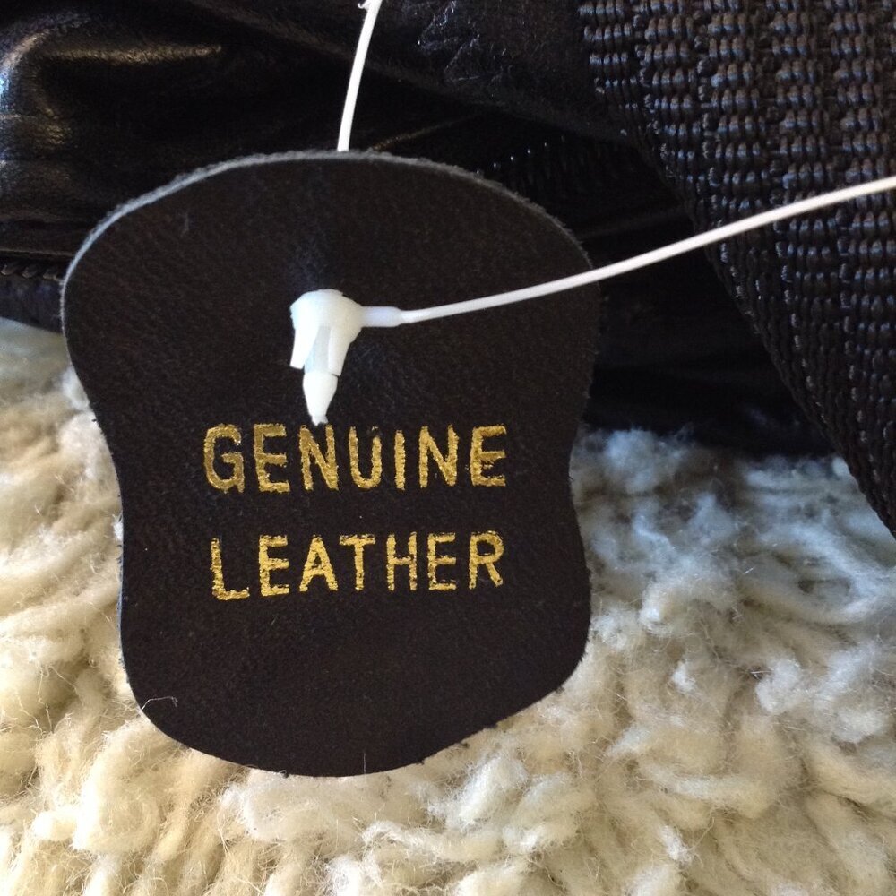 NOS Leather Patchwork Duffle Bag, Weekender, Outside Pocket, Dudecore, Quality - Picture 4 of 4